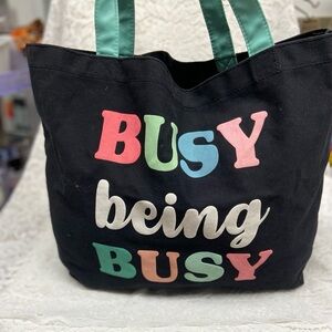 Large, Black Attractive Handbag Tote 15in x 15in x 6in